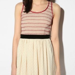 UO Cooperative Bow-Back Ivory Dress - Size XS